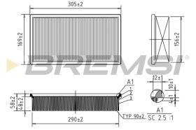  FA2103 - AIR FILTER MERCEDES-BENZ