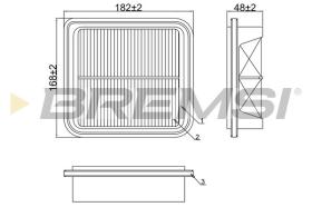 BREMSI FA2204 - AIR FILTER TOYOTA