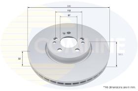 COMLINE ADC5110V - COATED BRAKE DISC