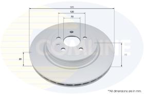 COMLINE ADC5112V - COATED BRAKE DISC - SUPERSEDES ADC5189V