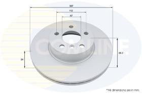 COMLINE ADC5053V - COATED BRAKE DISC