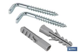 COFAN 07600108 - SET DE 2 PCS. TACO Y ALCAYATA PARA TERMO Y CALENTADOR 8 X 65