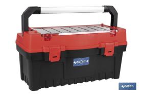COFAN 09400705 - CAJA DE HERRAMIENTAS CON ORGANIZADOR Y REFUERZOS ABS 595 X 2