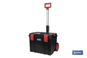 COFAN 09400711 - CAJA DE HERRAMIENTAS HEAVY DUTY CON ASA TELESCÓPICA Y RUEDAS