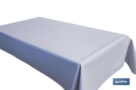 COFAN 46003064 - MANTEL ANTIMANCHAS ESTERILLA GRIS   1,40 X 3,00