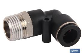 COFAN 05220612U - RACOR ROSCADO CODO PLASTICO T-6, R-1/2 'VENTA UNITARIA'