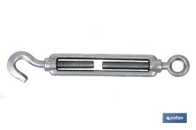 COFAN 18001304U - TENSOR GANCHO-ANILLA ZINC. DIN 1480 M-10 'VENTA UNITARIA'