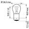 PHILIPS 13498MDCP - P21W MASTERDUTY 24V 21W BA15S