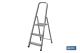 COFAN 09401031 - ESCALERA ALUMINIO 3 PELDAÑOS Y 0,65 M ALTURA ÚTIL
