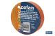 COFAN 207008 - CINTA AISLANTE 180 MICRAS NARANJA 19MMX20 METROS