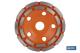 COFAN 09292601 - CORONA DOBLE PISTA MAMPOSTERIA 100MM - H22,2