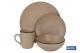 COFAN 40011215 - VAJILLA MARRÓN MATE 16 PIEZAS  CERAMICA.
