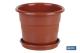 COFAN 90015556 - MACETA DALIA COLOR MARRON  23.5X20+ PLATO 20CM