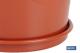 COFAN 90015556 - MACETA DALIA COLOR MARRON  23.5X20+ PLATO 20CM