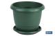 COFAN 90015561U - MACETA VERDE MODELO GARDENIA 35X28.8+ PLATO28 CM 'VENTA UNI