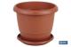 COFAN 90015573 - MACETA MARRON MODELO GARDENIA 30X25+ PLATO 24 CM