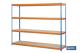 COFAN 09401215 - ESTANTERÍA MEDIA CARGA AZUL/NARANJA 4 BALDAS DE MADERA 2000