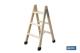 COFAN 09401085 - ESCALERA MADERA DOBLE 7 PELDAÑOS 1,75 M