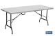 COFAN 43051041 - MESA PLEGABLE RECTANGULAR BLANCA CON BLOQUEO DE SEGURIDAD 18